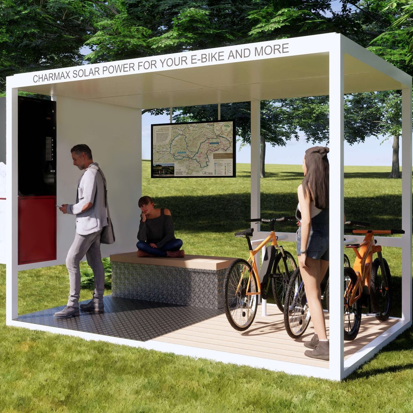 HBT Charmax Solar E-Bike Ladestation